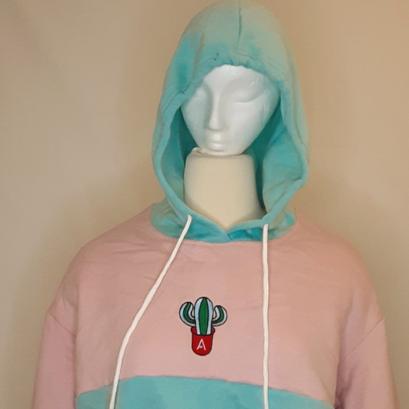 Long sleeved pullover hoodie NWOT Women's L unbranded - Picture 3 of 5